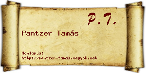 Pantzer Tamás névjegykártya
