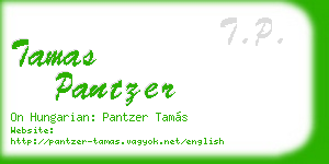 tamas pantzer business card